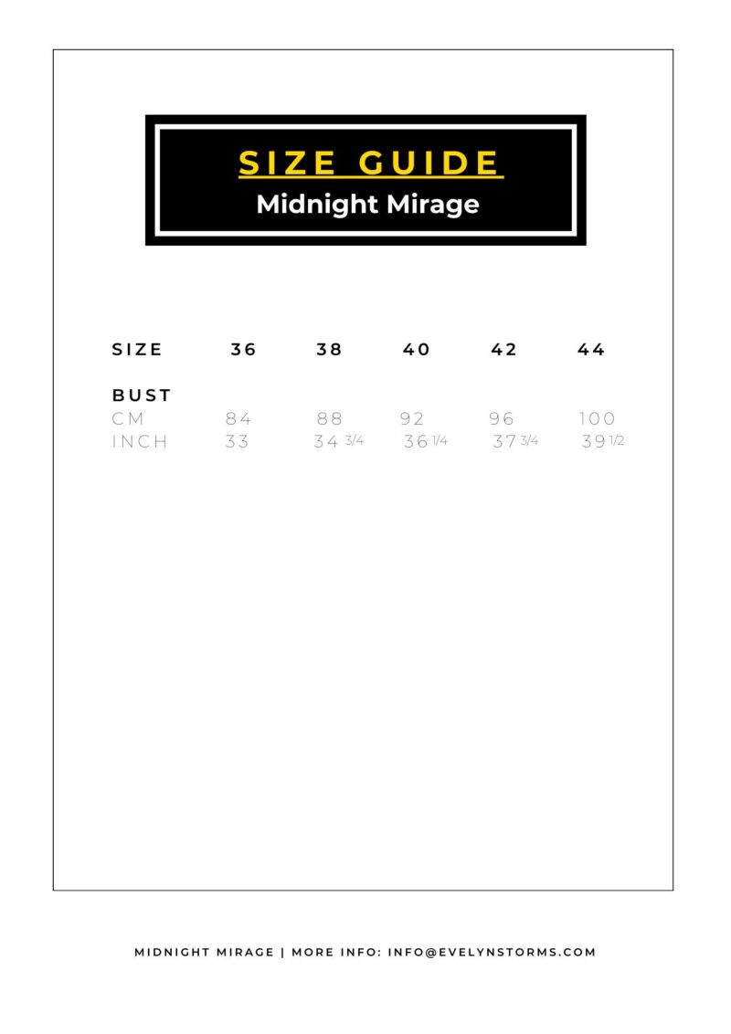 Size Guide - Midnight Mirage